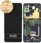 Samsung Galaxy S20 Ultra G988F - Ecran LCD + Sticlă Tactilă + Ramă (Cosmic Black) - GH82-26032A, GH82-26033A Genuine Service Pack, Cosmic Black