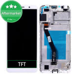 Huawei Y6 Prime (2018) - Ecran LCD + Sticlă Tactilă + Ramă (White) TFT, White