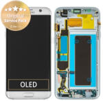 Samsung Galaxy S7 Edge G935F - Ecran LCD + Sticlă Tactilă + Ramă (Silver) - GH97-18533B, GH97-18594B, GH97-18767B Genuine Service Pack, Silver