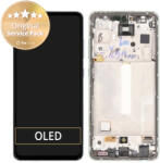 Samsung Galaxy A52s 5G A528B - Ecran LCD + Sticlă Tactilă + Ramă (Awesome Mint) - GH82-26861E, GH82-26863E, GH82-26910E, GH82-26909E Genuine Service Pack, Awesome Mint