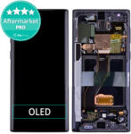 Samsung Galaxy Note 10 - Ecran LCD + Sticlă Tactilă + Ramă (Black) OLED, Black