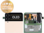 Samsung Galaxy Z Flip 4 F721B - Ecran LCD + Sticlă tactilă + Ramă (Extern) (Pink Gold) - GH97-27947C Genuine Service Pack, Pink Gold