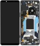 Sony Xperia 5 IV XQ-CQ54 - Ecran LCD + Sticlă Tactilă + Ramă (Black) - A5050962A Genuine Service Pack, Black