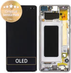 Samsung Galaxy S10 Plus G975F - Ecran LCD + Sticlă Tactilă + Ramă (Prism Black) - GH82-18849A, GH82-18857A, GH82-18834A Genuine Service Pack, Prism Black