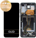 Samsung Galaxy S20 Plus G985F - Ecran LCD + Sticlă Tactilă + Ramă (Cosmic Black) - GH82-22134A, GH82-22145A, GH82-31441A Genuine Service Pack, Cosmic Black