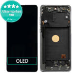 Samsung Galaxy Note 10 Lite N770F - Ecran LCD + Sticlă Tactilă + Ramă (Aura Black) OLED, Aura Black