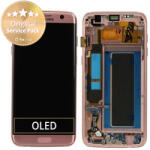 Samsung Galaxy S7 Edge G935F - Ecran LCD + Sticlă Tactilă + Ramă (Pink Gold) - GH97-18533E, GH97-18594E, GH97-18767E Genuine Service Pack, Pink Gold