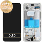 Samsung Galaxy S22 S901B - Ecran LCD + Sticlă Tactilă + Ramă (Phantom White) - GH82-27520B, GH82-27521B Genuine Service Pack, Phantom White