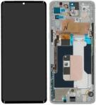 LG Velvet 5G - Ecran LCD + Sticlă Tactilă + Ramă (Aurora White) - ACQ30212301 Genuine Service Pack, Aurora White
