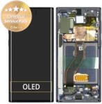 Samsung Galaxy Note 10 - Ecran LCD + Sticlă Tactilă + Ramă (Aura Black) - GH82-20818A, GH82-20817A Genuine Service Pack, Aura Black