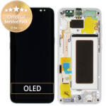 Samsung Galaxy S8 G950F - Ecran LCD + Sticlă Tactilă + Ramă (Arctic Silver) - GH97-20457B, GH97-20473B, GH97-20458B, GH97-20629B Genuine Service Pack, Arctic Silver