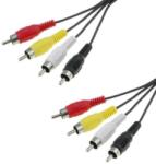 Royal Кабел Royal CABLE-4RCA/300, от 4x чинч(м) към 4x чинч(м), 3m, черен