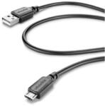 Cellularline Кабел Cellularline, USB към microUSB, 115sm, черен (IT4130)