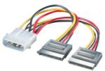 Roline Преходник 4pin molex (m) -> 2x SATA 15pin, PowerSupply