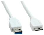 Roline Кабел ROLINE 11.99. 8873, USB 3.0 A(м) към USB Micro B(м), 0.8m, бял (11.99.8873)