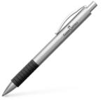 Faber-Castell Химикалка Faber-Castell Basic, 0.8 mm дебелина на писане, черен цвят на писане, сребриста