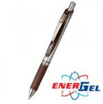 Pentel Автоматичен ролер Pentel Energel BL77, кафяв цвят на писане, дебелина на линията 0.7 mm, гел, сребрист, цената е за 1бр. (продава се в опаковка от 12бр. ) (OK26810)