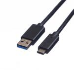 Roline Кабел Roline 11.02. 9010, USB 3.0 type A към USB 3.0 type C, 0.5m, черен