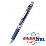 Pentel Автоматичен ролер Pentel Energel BL77 26809, син цвят на писане, дебелина на линията 0.7 mm, гел, сребрист, цената е за 1бр. (продава се в опаковка от 12бр. ) (OK26809)