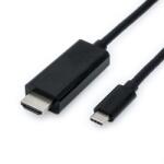 Roline Кабел Roline S3731, от USB Type-C(м) към HDMI(м), 2m, черен