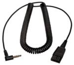 Jabra Кабел Jabra PC Cord, QD към 3.5 mm жак, черен (8800-01-102)