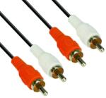 VCOM Кабел VCom CV022, 2x RCA Chinch(м) към 2x RCA Chinch(м), 1.5m, черен (1484)