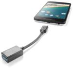 Cellularline Преходник Cellular Line, от USB-C(м) към USB-A(ж), черен