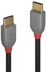 Lindy Кабел Lindy Anthra Line, от USB Type-C 2.0 (м) към USB Type-C 2.0 (м), 3.0 м, 60W, черен (LNY-36873)