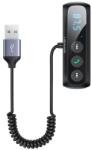 USAMS Bluetooth ресивър Usams SJ503 FM трансмитер, 87.5-108.0 MHz, Bluetooth, SD слот, USB (SJ503JSQ01)