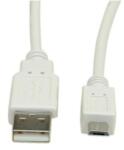 Roline Кабел ROLINE 11.99. 8752, USB A(м) към USB Micro B(м), 1.8m, бял (11.99.8752)