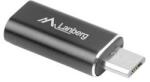 Lanberg Преходник Lanberg AD-LM-UM-01, от micro USB(м) към Lightning(ж), черен (AD-LM-UM-01)