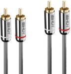 Lindy Кабел Lindy LNY-35346, от 2x RCA чинч(m) към 2x RCA чинч(m), 2m, сив (LNY-35346)