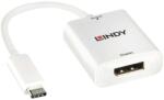 Lindy Конвертор Lindy LNY-43245, от USB Type C(м) към DisplayPort(ж), бял (LNY-43245)