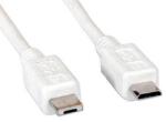 Roline Кабел Roline 11.02. 8751, от USB micro B(5-pin) към USB micro A(м), 1.8m, бял