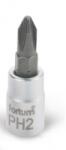 Fortum bitdugófej PH bittel, 61CrV5/S2, mattkróm; PH2, 1/4" (4701812)