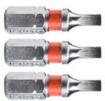 Fortum behajtóhegy lapos, 3 db, S2 acél; 3×25mm, bliszteren (4741103) - primanet