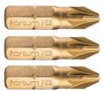 Fortum behajtóhegy PZ, 3 db, S2 acél, Titanium bevonat; PZ 2×25mm, bliszteren (4741372) - primanet