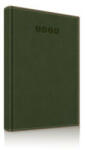 Herlitz Agenda datata ro A5, 352 pagini, coperta din piele sintetica, premium deluxe alghero, culoare bej / verde, margini folio arginti (9493780)