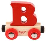 Bigjigs Toys Wagon șine de tren din lemn - litera B (DDBR102) Trenulet