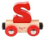 Bigjigs Toys Wagon șine de tren din lemn - Litera S (DDBR119) Trenulet