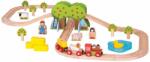 Bigjigs Toys Fermă de tren din lemn (DDBJT036) Trenulet