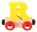 Bigjigs Toys Wagon șine de tren din lemn - Litera R (DDBR118) Trenulet