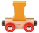 Bigjigs Toys Wagon șinele de tren din lemn - Litera I (DDBR109) Trenulet