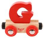 Bigjigs Toys Wagon șine de tren din lemn - Litera G (DDBR107) Trenulet