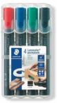 STAEDTLER Set de markere cu alcool, 2-5 mm, tăiate, STAEDTLER Lumocolor 350, 4 culori diferite (350 WP4)