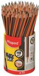 Maped Black`Peps creion de grafit triunghiular, suport pentru creion HB (72buc) (850059FC)