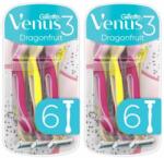 Gillette Aparat de ras pentru femei Gillette Venus 3 Dragonfruit 2x6buc