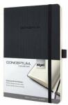 Sigel A/5 exclusiv cu grilă pătrată Notebook 97 foi (softcover) #black (CO320)