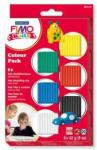 FIMO Set de lut, 6x42 g, arzibil, FIMO Kids Color Pack, 6 culori de bază (8032 01)