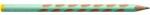 STABILO Creion de grafit, HB, triunghiular, stângaci, STABILO, EASYgraph, verde pastel (321/15-HB-6)